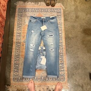 KanCan Light Blue Distressed Boyfriend Jeans